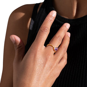 Raw Amethyst Stackable Ring