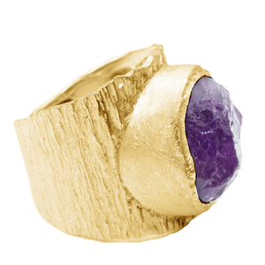 'Taboo' Raw Amethyst Boss Ring