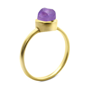 Raw Amethyst Stackable Ring