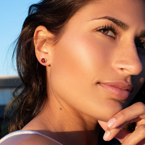'Passion' Garnet Mini Gemstone Studs