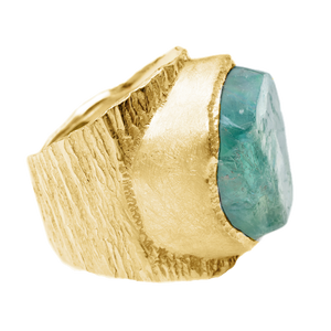 'Genesis' Raw Green Fluorite Boss Ring