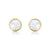 mini moonstone stud earrings sterling silver or gold vermeil
