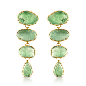 Green Fluorite 'Paradiso Cascade' Gemstone Earrings