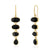 18K Yellow Gold Playa Cascade Gemstone Earrings in Black Tourmaline