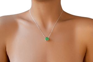 Green Fluorite Charm Necklace
