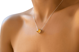 Citrine Charm Necklace