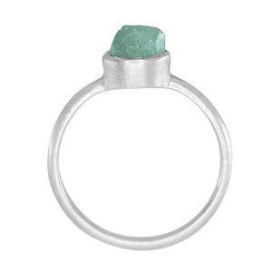 Raw Green Fluorite Stackable Ring