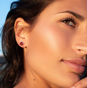 'Passion' Garnet Mini Gemstone Studs