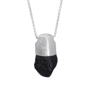 Men's Black Tourmaline Stone Pendant