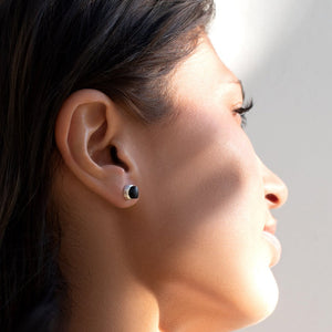 'Dark Horse' Black Tourmaline Mini Gemstone Studs