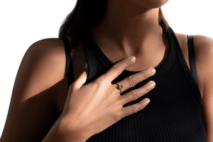 Raw Peridot Stackable Ring