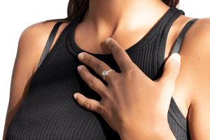 Raw Green Fluorite Stackable Ring