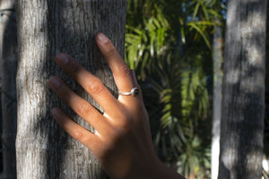 Raw Smoky Quartz Stackable Ring