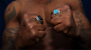 Men's Raw Black Tourmaline Boss Ring