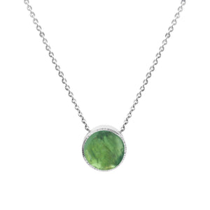 Green Fluorite Charm Necklace