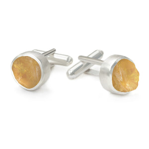 'Abundance' Citrine Gemstone Cufflinks