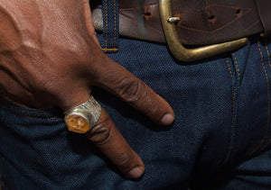 Men's Raw Citrine Boss Ring