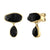 18K Yellow Gold Black Tourmaline Goddess Gemstone Earrings