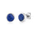 18K White Gold & Natural Lapis Lazuli Small Gemstone Stud Earrings