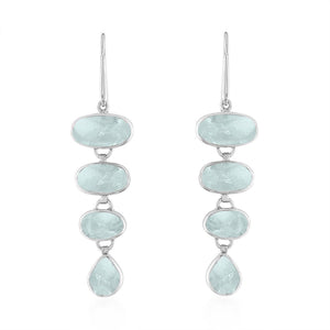 Aquamarine Playa Cascade Gemstone Earrings