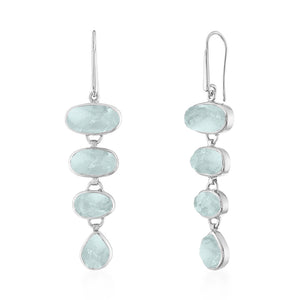 Aquamarine Playa Cascade Gemstone Earrings