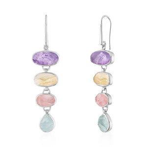 Multi-Gemstone Playa Cascade Gemstone Earrings