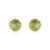 18K Yellow Gold & Natural Peridot Small Gemstone Stud Earrings