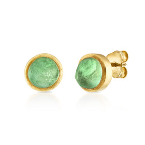 'Genesis' Green Fluorite Mini Gemstone Studs