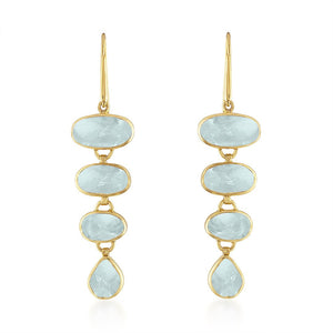 Aquamarine Playa Cascade Gemstone Earrings