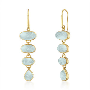Aquamarine Playa Cascade Gemstone Earrings