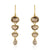 18K Yellow Gold "Playa" Cascade Gemstone Earrings in Smoky Quartz