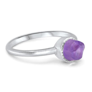 Raw Amethyst Stackable Ring