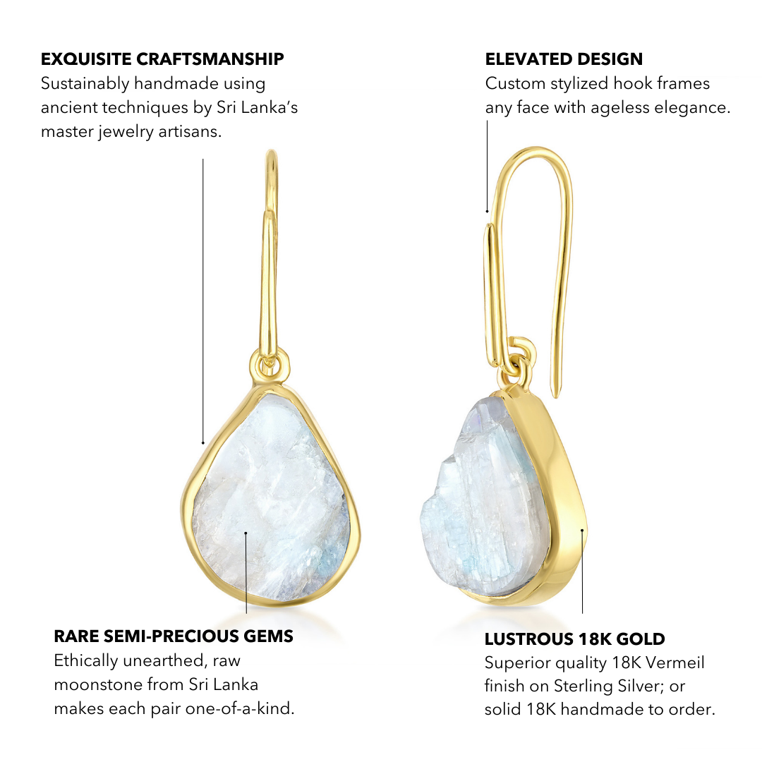 Moonstone Teardrop Earrings