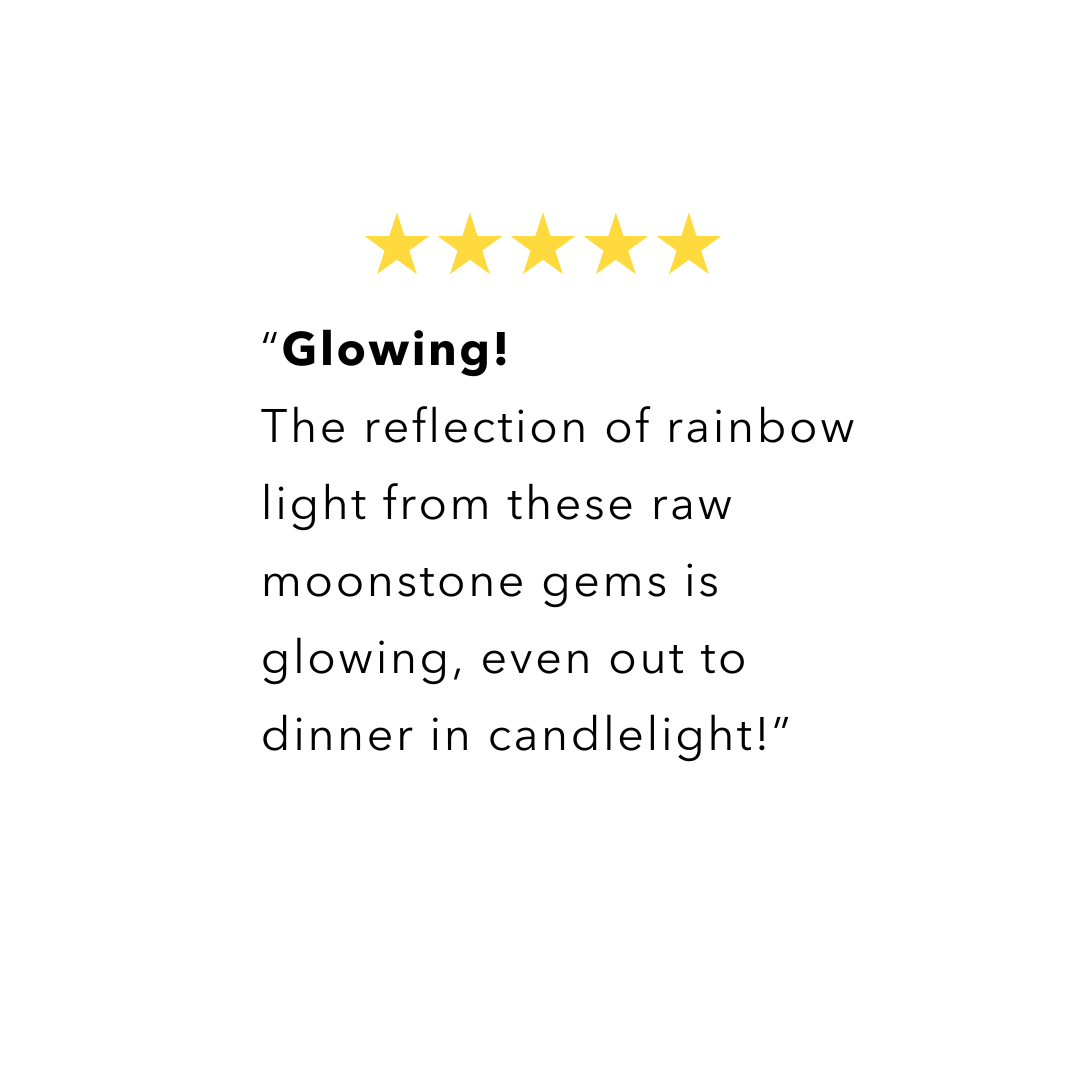 'Supernova' Raw Moonstone Stud Earrings