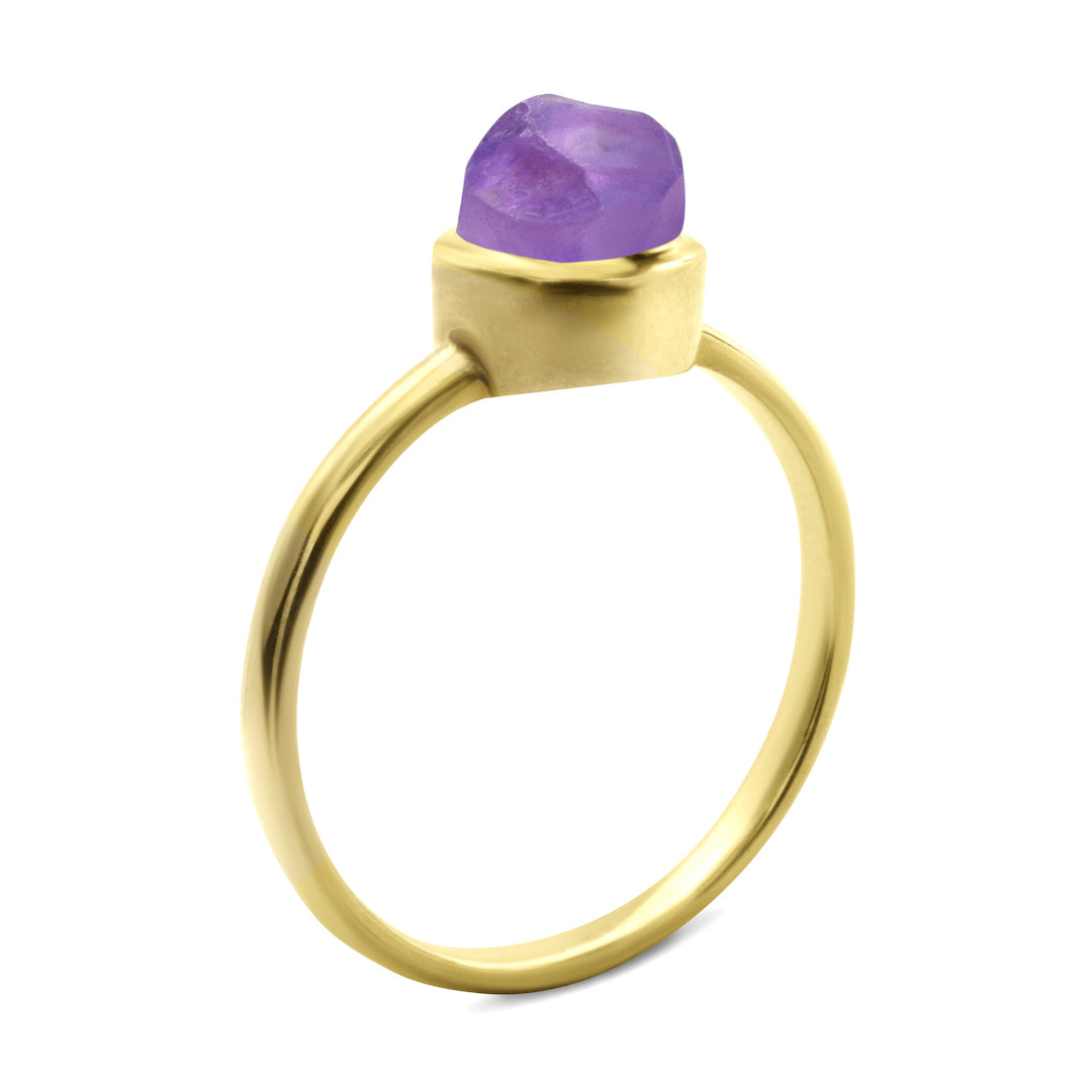Raw Amethyst Stackable Ring