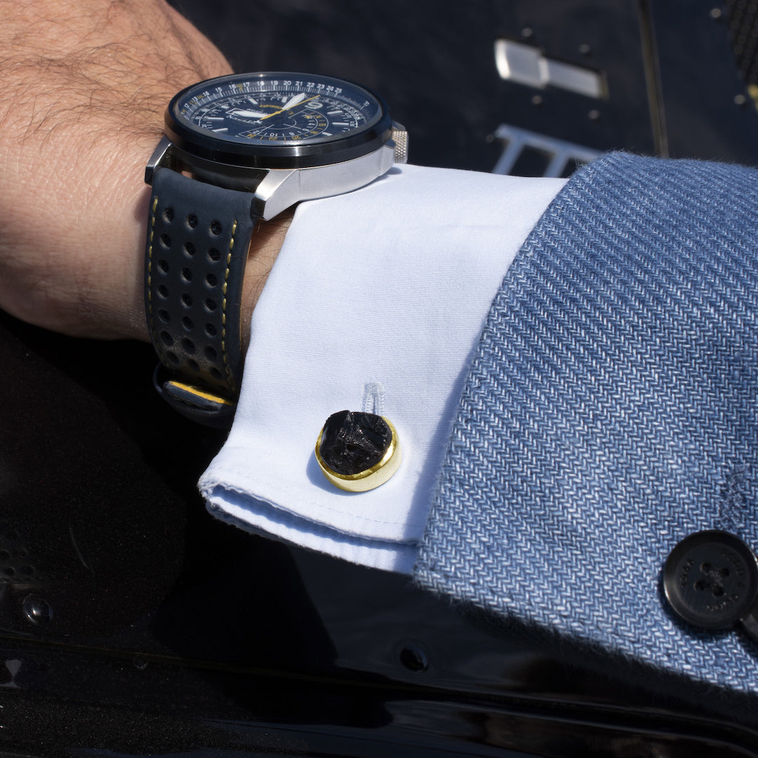 'Protector' Black Tourmaline Gemstone Cufflinks