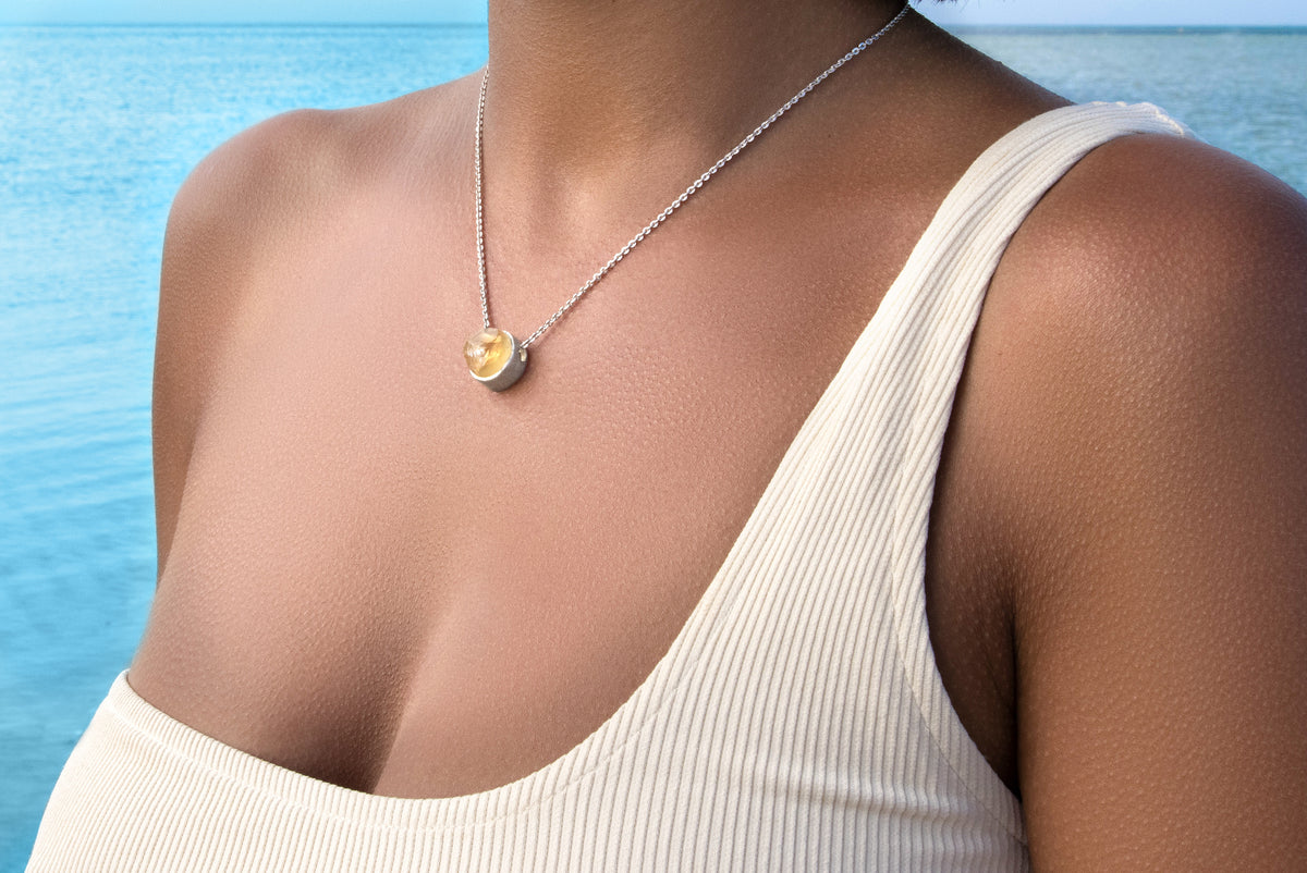 Citrine Charm Necklace