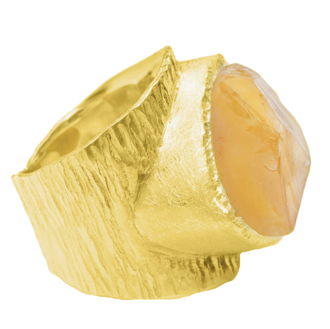 Men's Raw Citrine Boss Ring