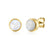 mini moonstone stud earrings sterling silver or gold vermeil