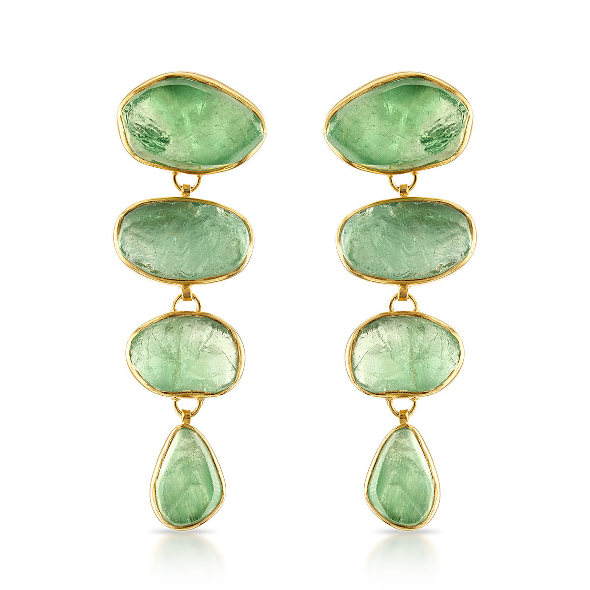 Green Fluorite 'Paradiso Cascade' Gemstone Earrings