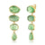 18K Yellow Gold Green Fluorite 'Paradiso Cascade' Gemstone Earrings