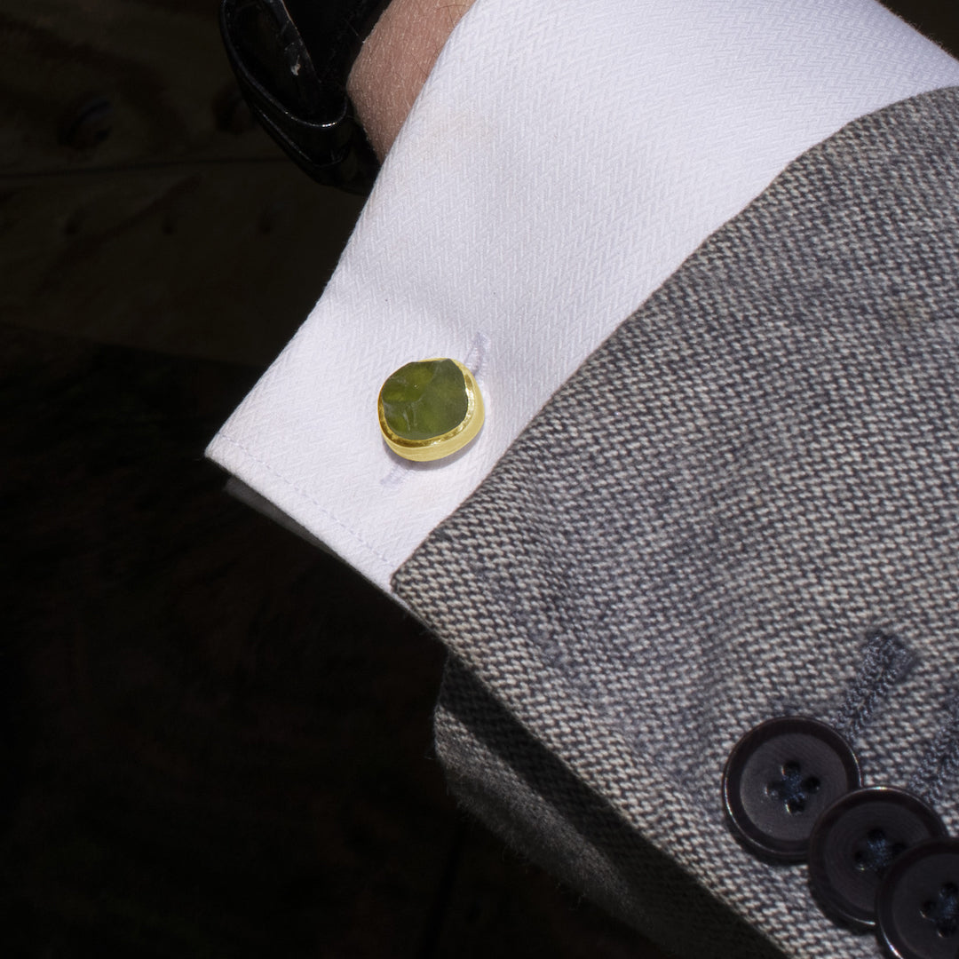 'Awaken' Peridot Gemstone Cufflinks