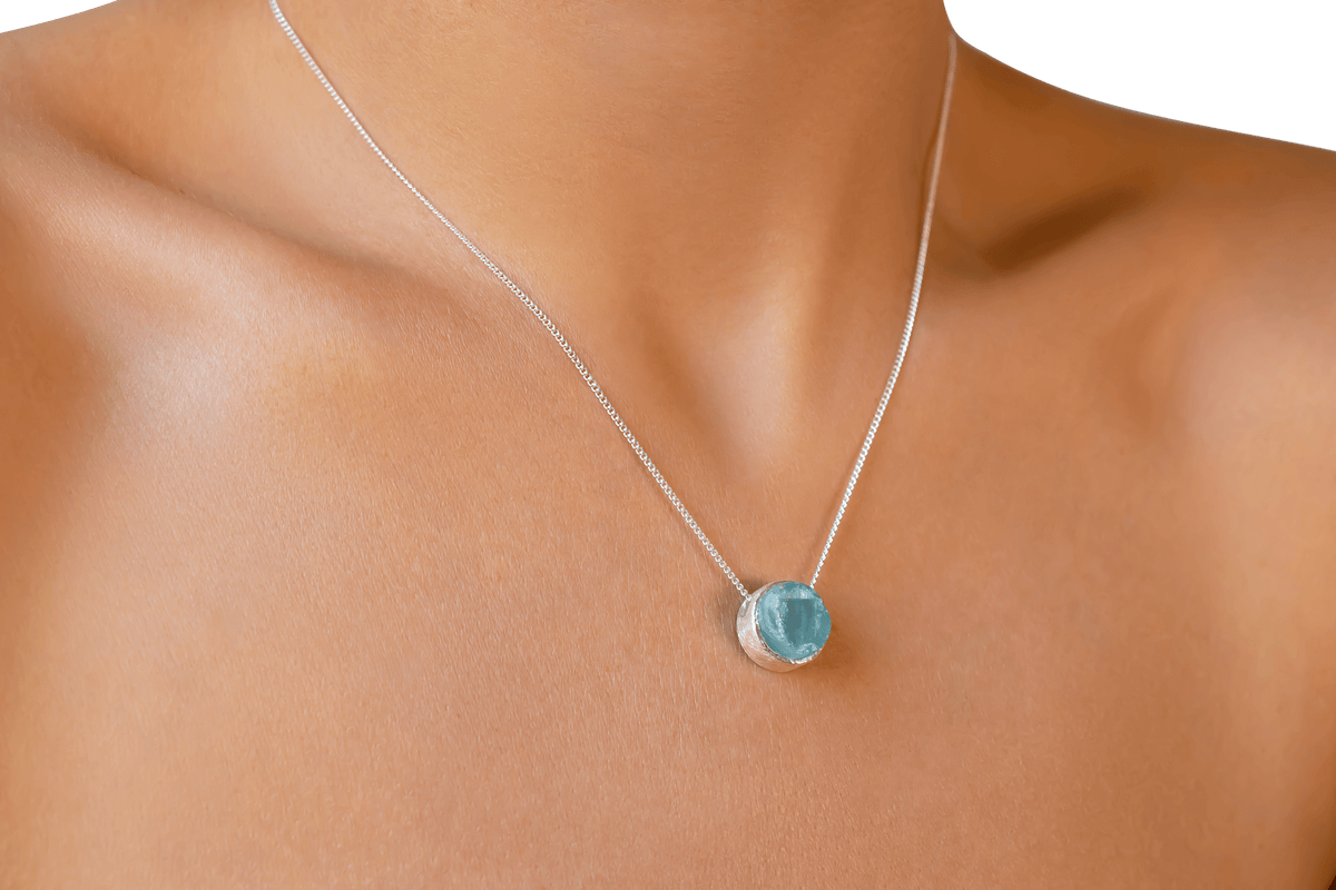 Aquamarine Charm Necklace