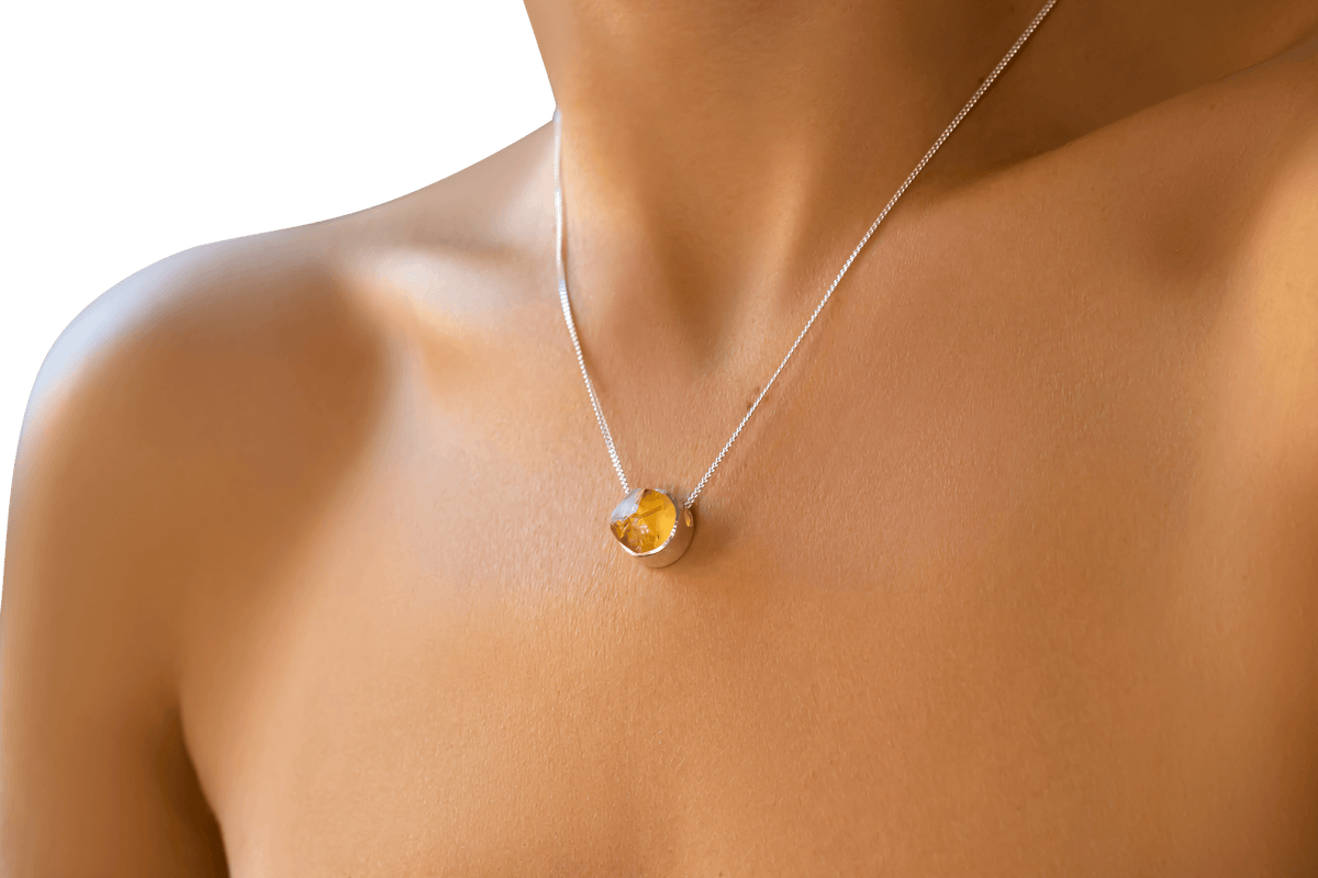 Citrine Charm Necklace