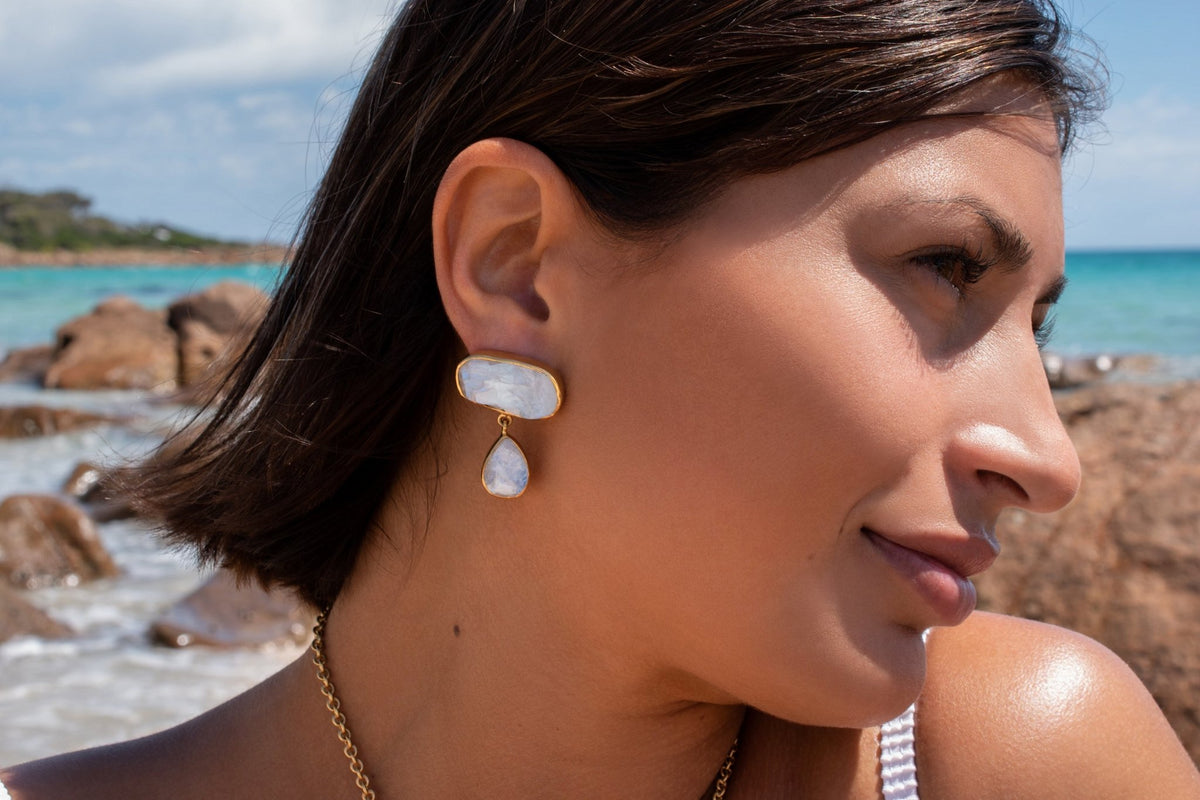 Moonstone Goddess Earrings