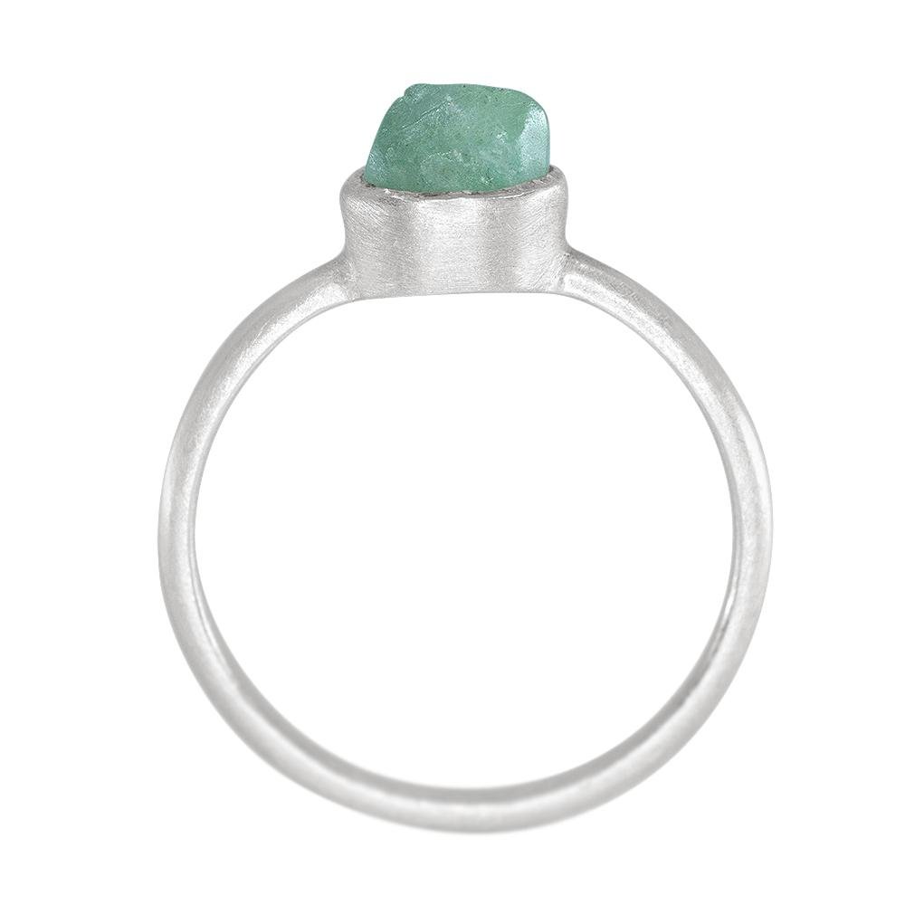 Raw Green Fluorite Stackable Ring