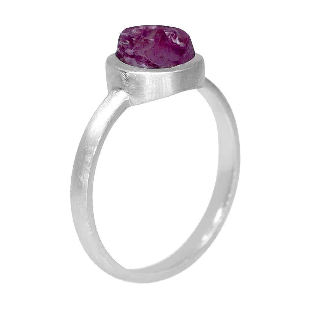 Raw Garnet Stackable Ring