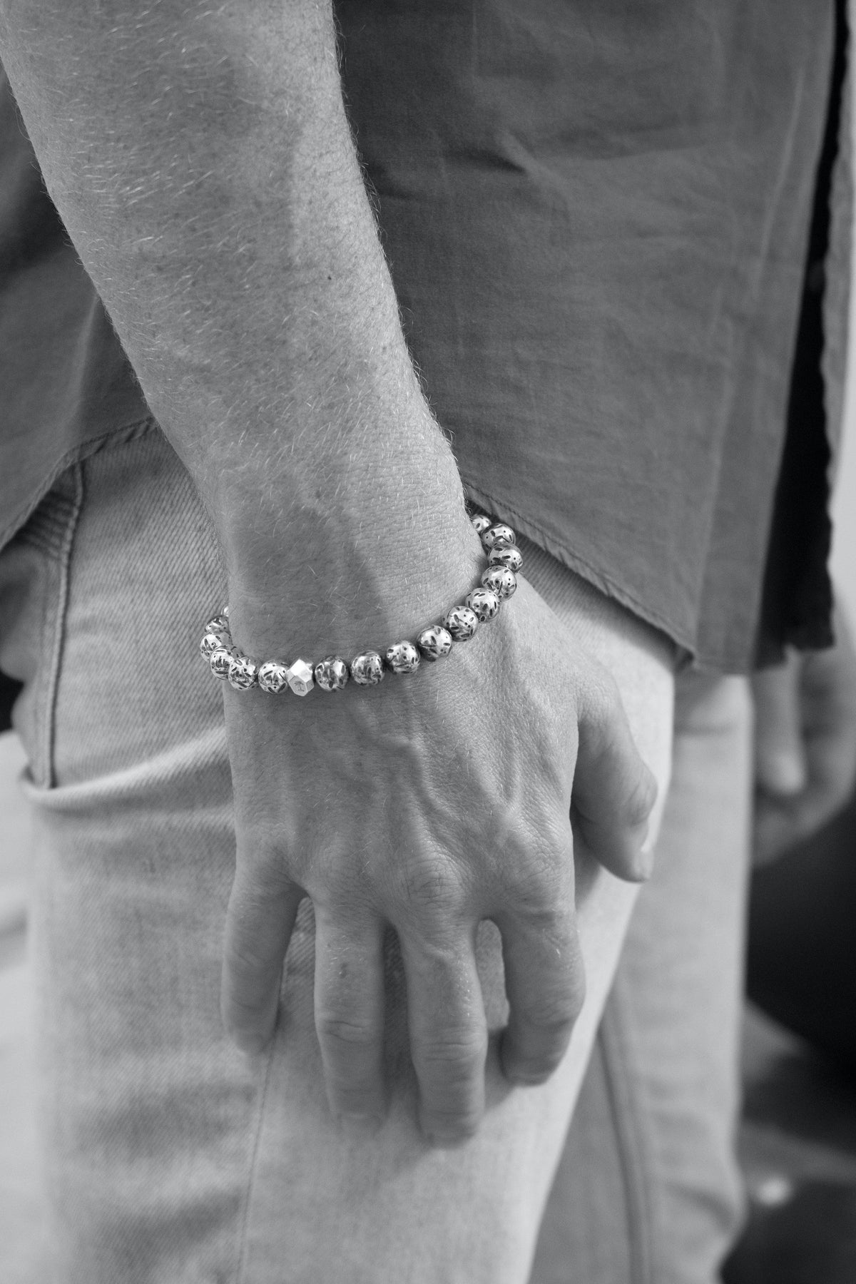 MEN'S ASTEROID BEAD BRACELET