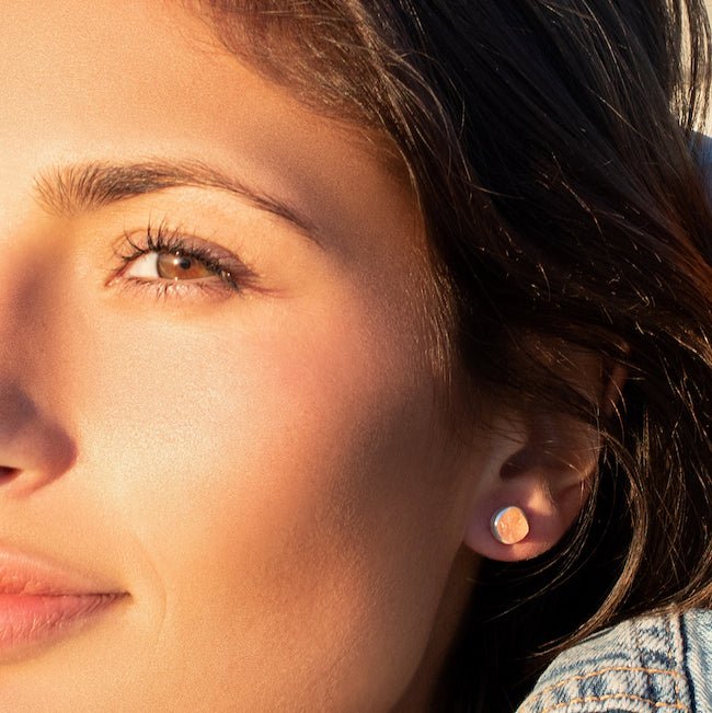 'Lover' Rose Quartz Mini Gemstone Studs