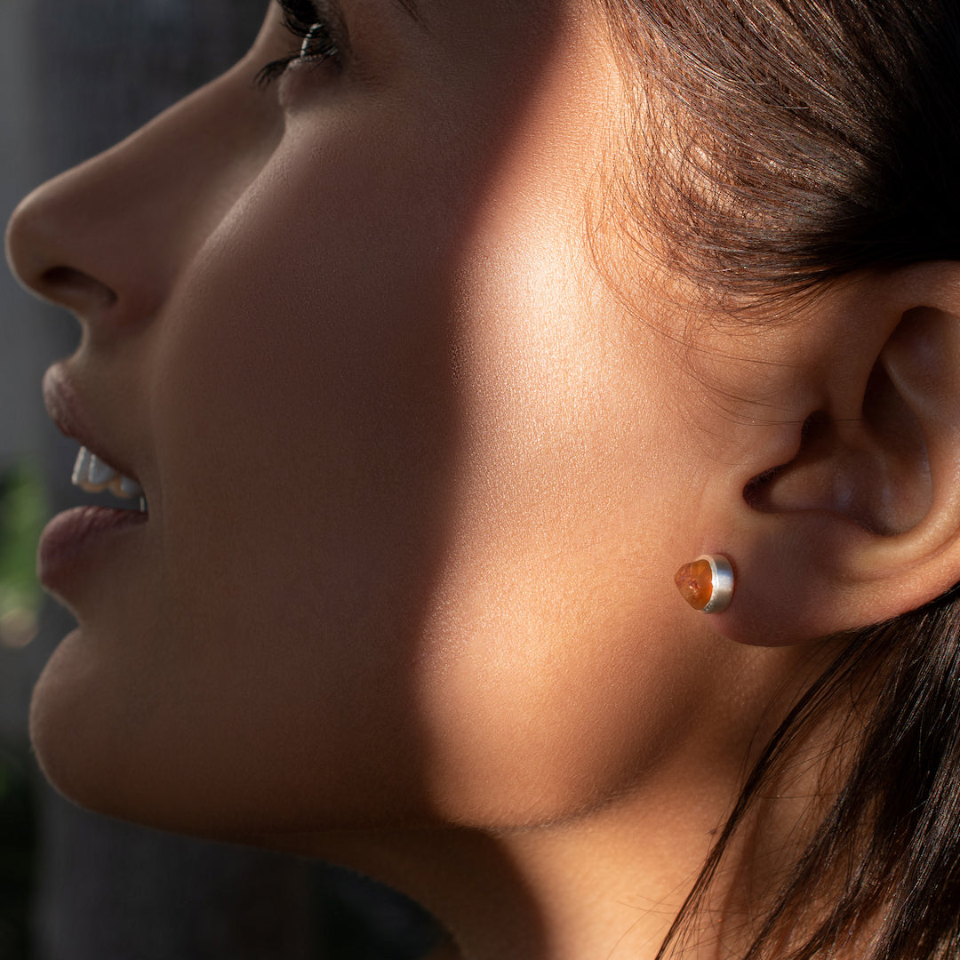 'Hustle' Citrine Mini Gemstone Studs